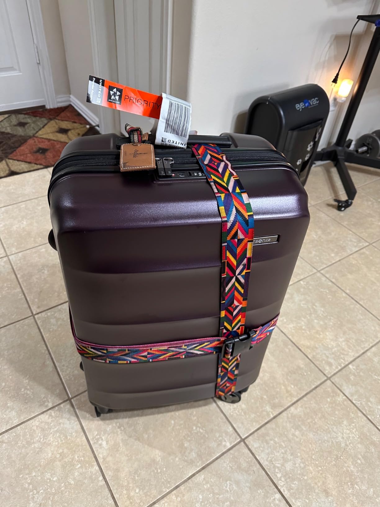 Samsonite Octiv Lightweight Hardshell 20-Inch Carry-On Luggage - Durable & Impact Resistant, 360° Aero Trac Spinner Wheels, Adjustable Telescopic Handle, Expandable Suitcase, TSA Approved Lock, Purple customer photo 2