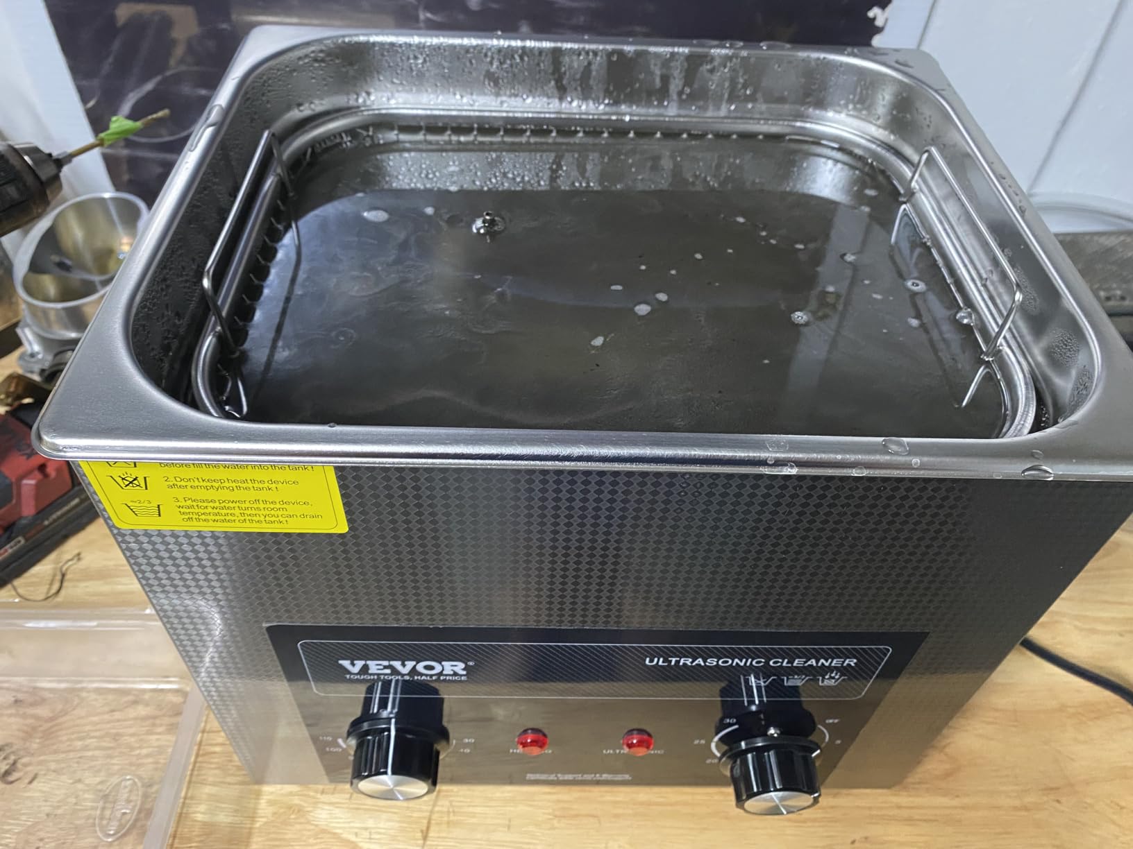 VEVOR 10L Sonic Cleaner with Heater Timer & Basket, Professional Digital Sonic Cavitation Machine, 240W Cleaning Machine for Lab Tools, Metal Parts, Carburetor, Brass, Auto Parts, Engine Parts customer photo 2