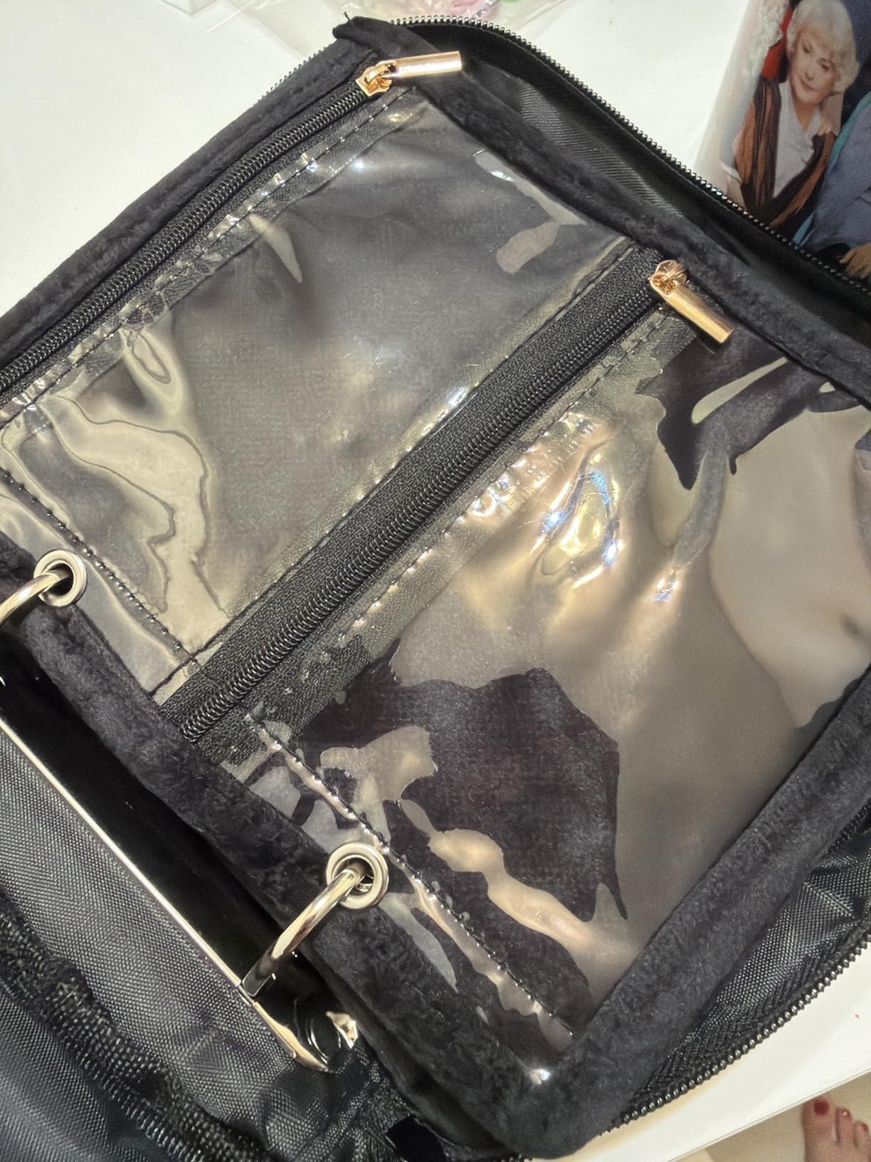 LingLingo Travel Jewelry Organizer Case, Jewelry Bags for Traveling, Jewelry Binder with 24 Pcs Clear Zipper Velvet Pouches for Storing Earrings, Rings, Necklace, Bracelet, Watch (Beige) customer photo 1