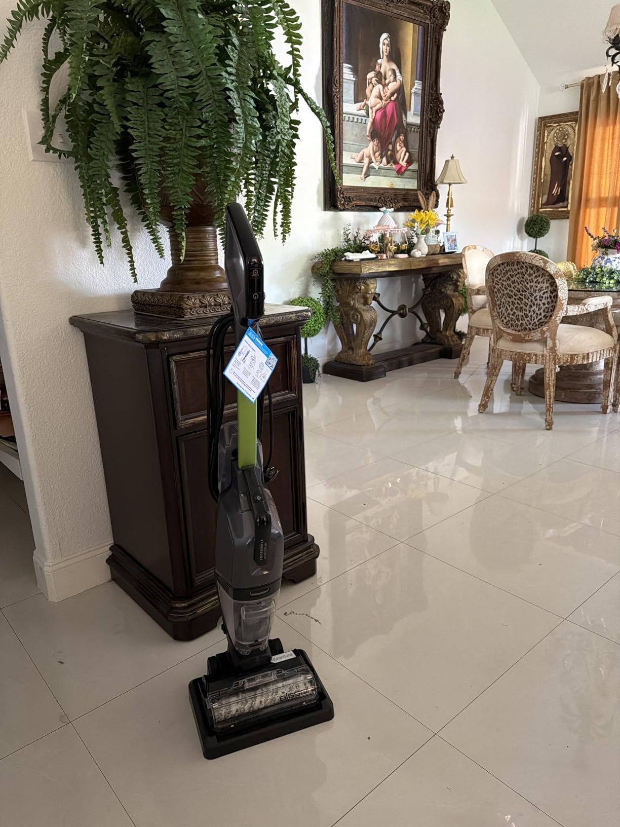 BISSELL CrossWave HydroSteam Deluxe Steam Mop, 3-in-1 Wet Dry Vacuum Mop with Steam Function, Hard Floor Cleaner Machine with Sanitize Formula, Green, 3515G customer photo 1