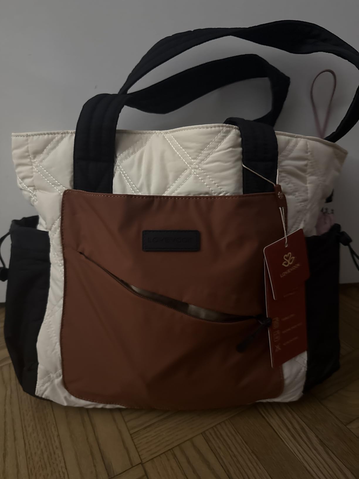 LOVEVOOK Tote Bag for Women, puffer tote bag for Work Travel Nurse, Lightweight quilted Bags with Compartments customer photo 1