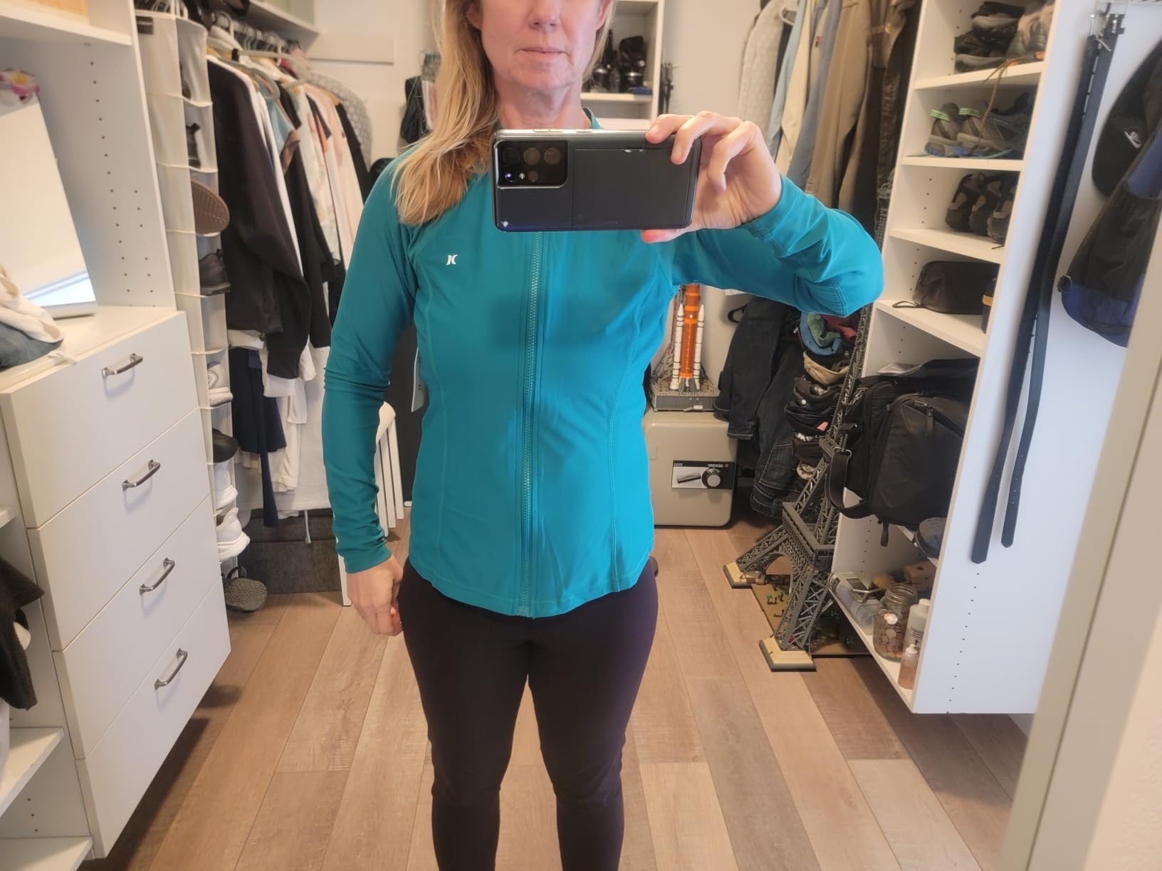 Hurley Rash Guard for Women Full Zip, Zip Up Long Sleeve Swim Shirts for Women, Surfing Top UPF 50+ SPF Sun & UV Protection customer photo 2
