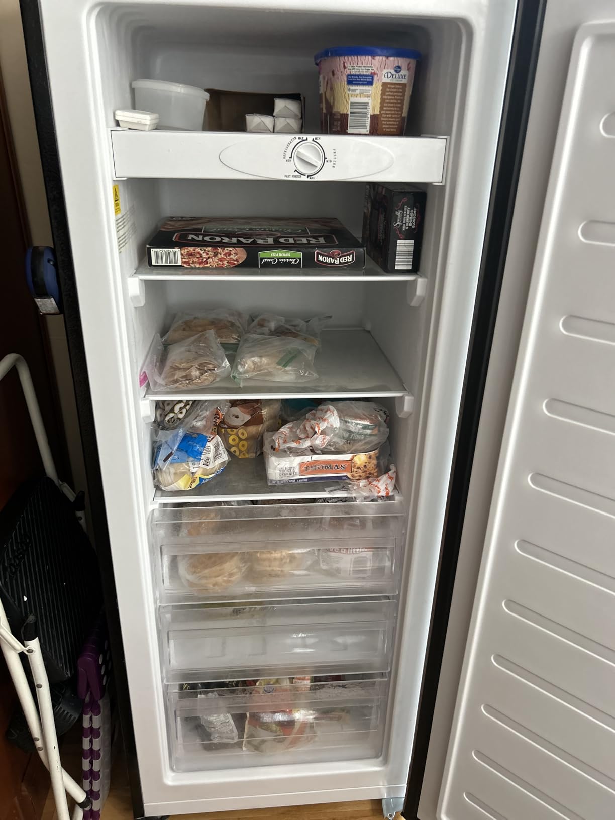 BANGSON Upright Freezer, 7.0 Cu.ft Stand Up Freezer, Convertible Upright Freezer/Refrigerator, Single Door for Kitchen,Garage, Office, Apartment, Silver customer photo 2