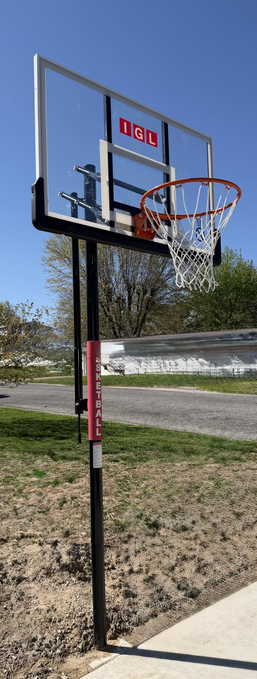 IGL In ground Basketball Hoops Outdoor, 10ft Height Adjustable Basketball Goal with Shatterproof Backboard and Pro-Style Rim customer photo 1