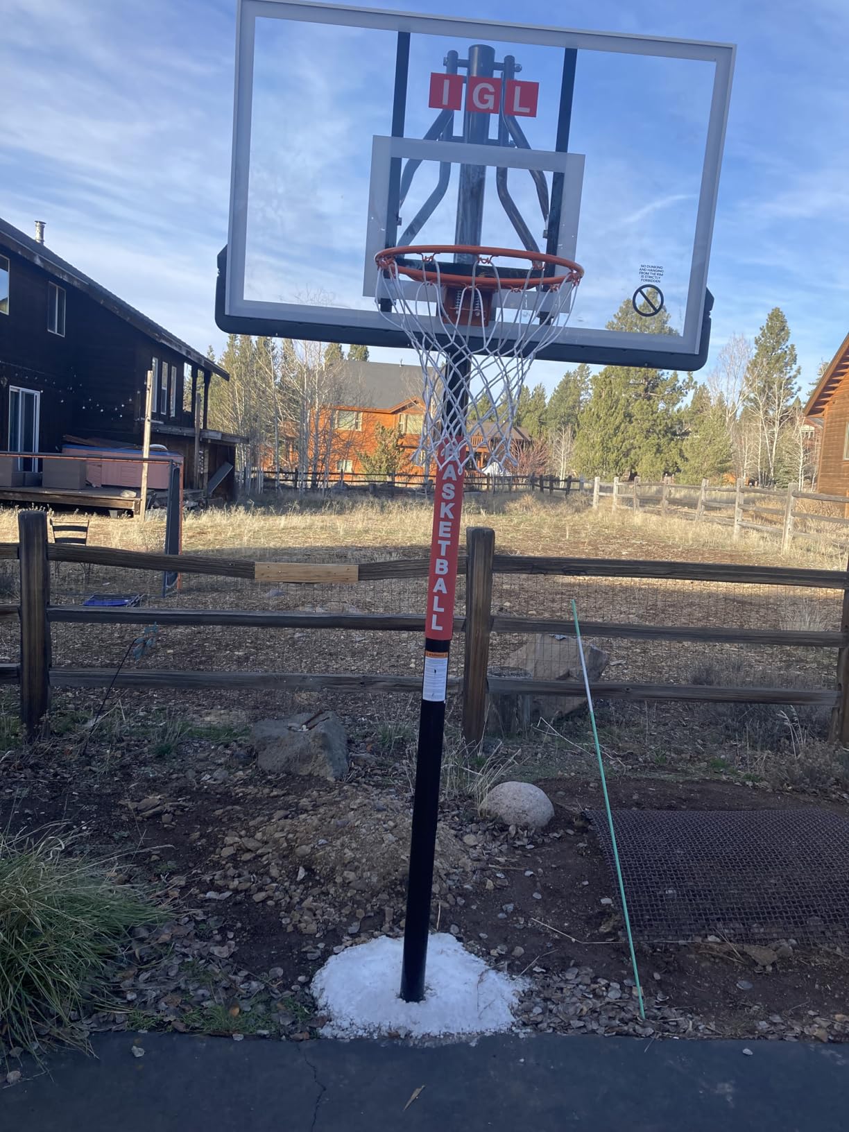 IGL In ground Basketball Hoops Outdoor, 10ft Height Adjustable Basketball Goal with Shatterproof Backboard and Pro-Style Rim customer photo 2