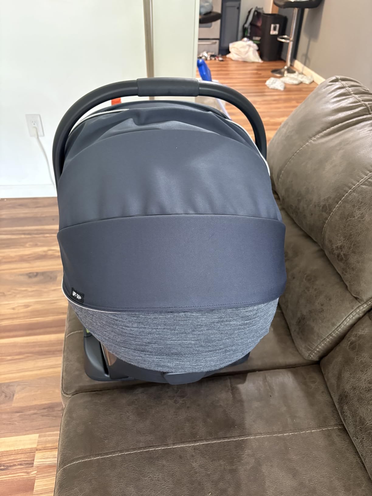 Chicco KeyFit Max ClearTex Infant Car Seat and Base, Rear-Facing Seat for Infants 4-30 lbs., Infant Head and Body Support, Compatible with Chicco Strollers, Baby Travel Gear, Legend/Black customer photo 1