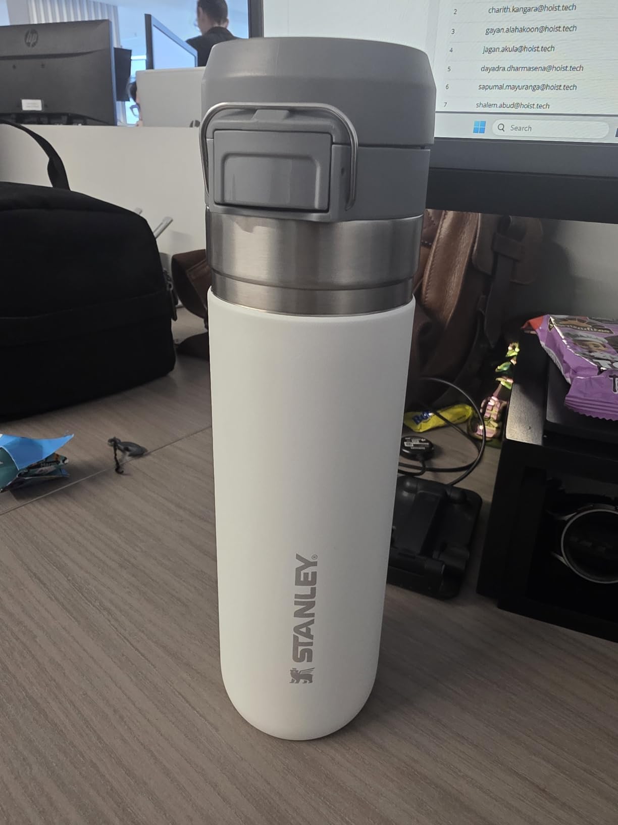 Stanley Quick Flip GO Water Bottle 24 oz | Push Button Lid | Leakproof and Packable for Travel and Sports | Insulated Stainless Steel | BPA-Free | Frost customer photo 2