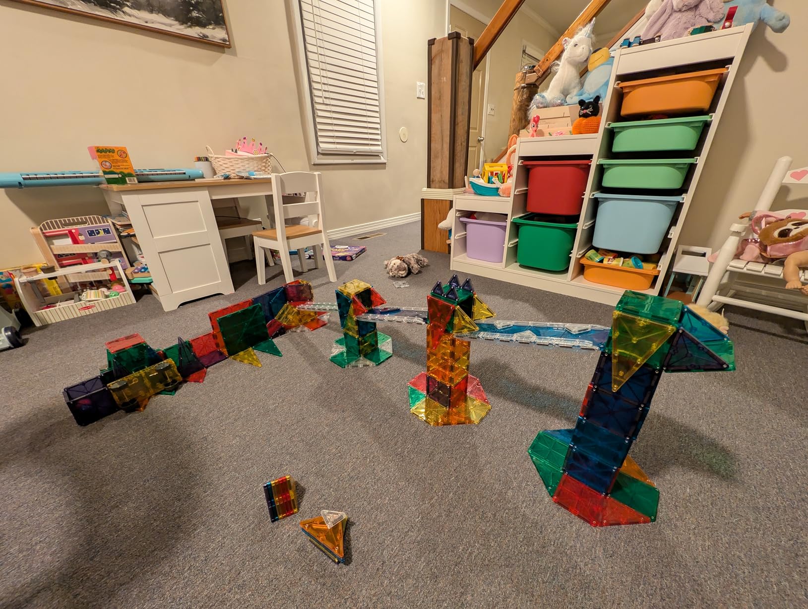 Magna-Tiles Rail Racers Deluxe 90-Piece Magnetic Construction Set, The Original Magnetic Building Brand customer photo 1