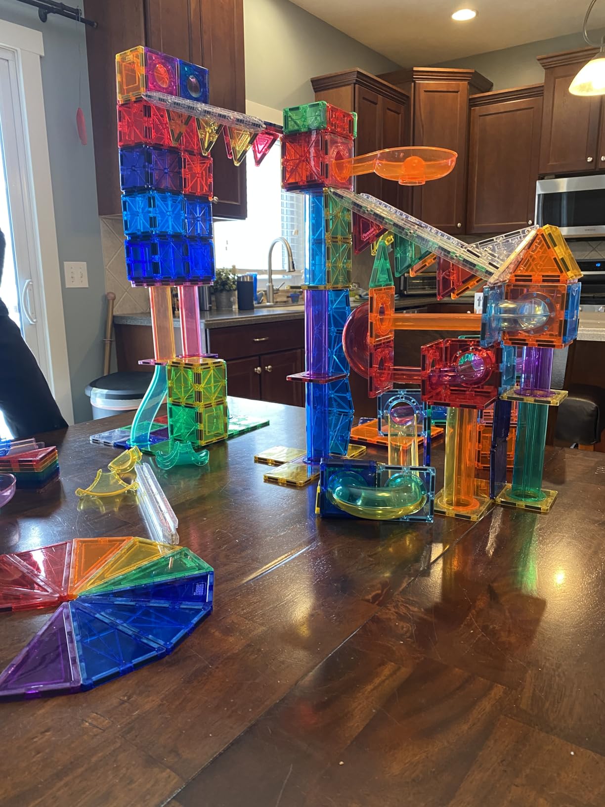 Magna-Tiles Rail Racers Deluxe 90-Piece Magnetic Construction Set, The Original Magnetic Building Brand customer photo 2