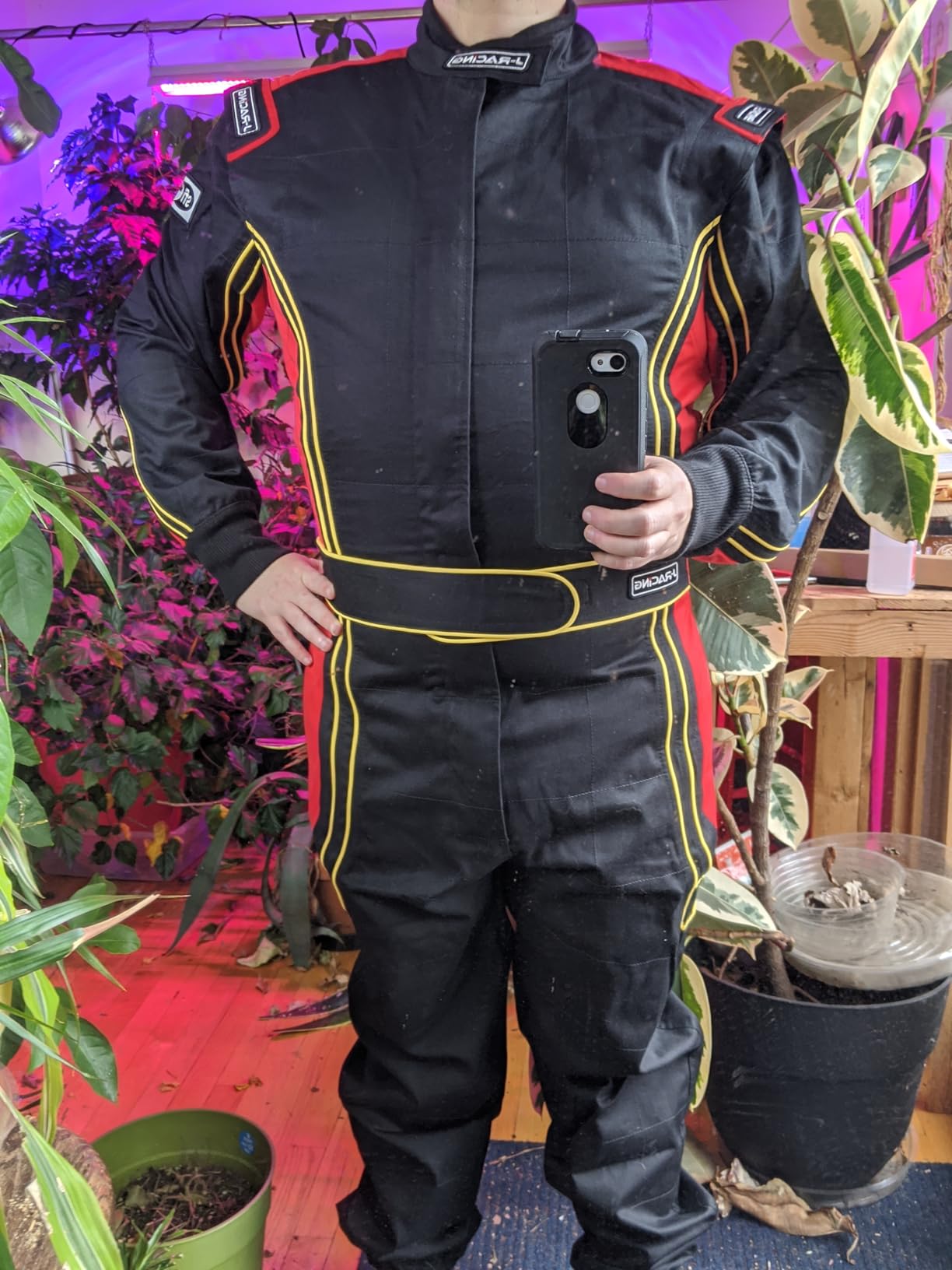 J-RACING Racing Suit Karting Suit/Race/Rally Go Kart Auto Racing Fire SFI 3.2A/1 Black Red customer photo 1