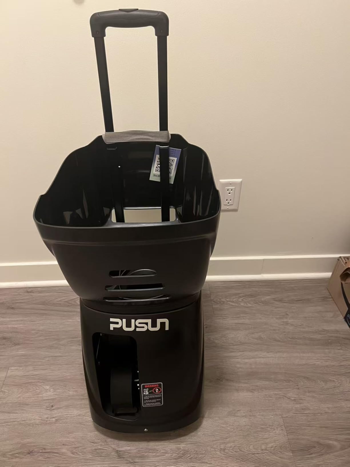 PUSUN PT-Smart Tennis Ball Machine: App Control with 12 Built-in Training Modes, 6-Level Spin, 28-Point Drills, 75 MPH, 32.6 lbs, 100+ Ball, 5H Battery, Portable customer photo 1