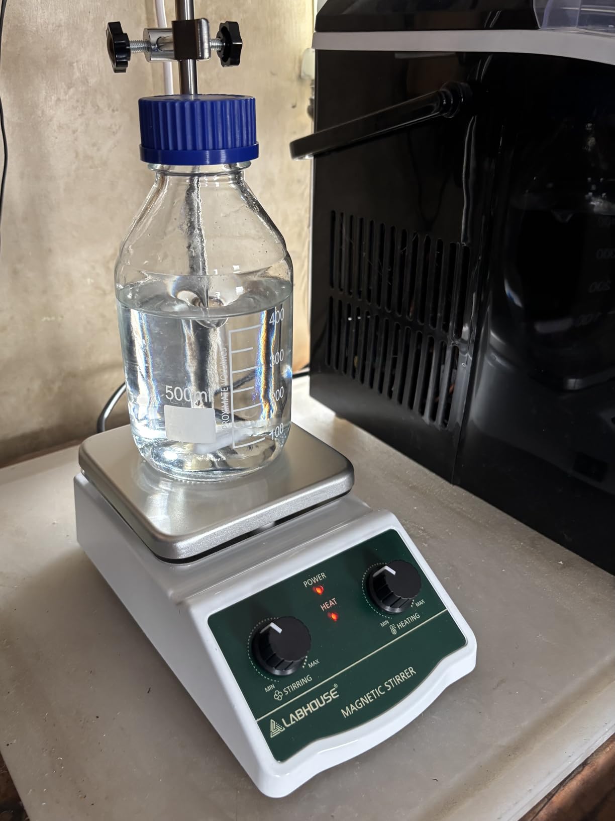 300C/ 572F Magnetic Stirrer Hot Plate 2L Heated Mixer 2000RPM Lab Stirring W/Stir Bar Recycler Set (Non Digital) customer photo 1