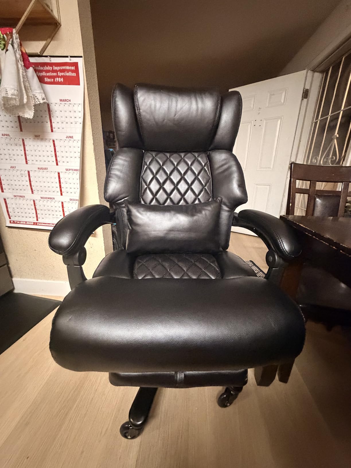 800LBS Big and Tall Office Chair for Heavy People, Heavy Duty Executive Chair with High Back, Extra Wide Seat and Adjustable Lumbar, Large Computer Desk Chair Comfortable for Home Office (Black) customer photo 2