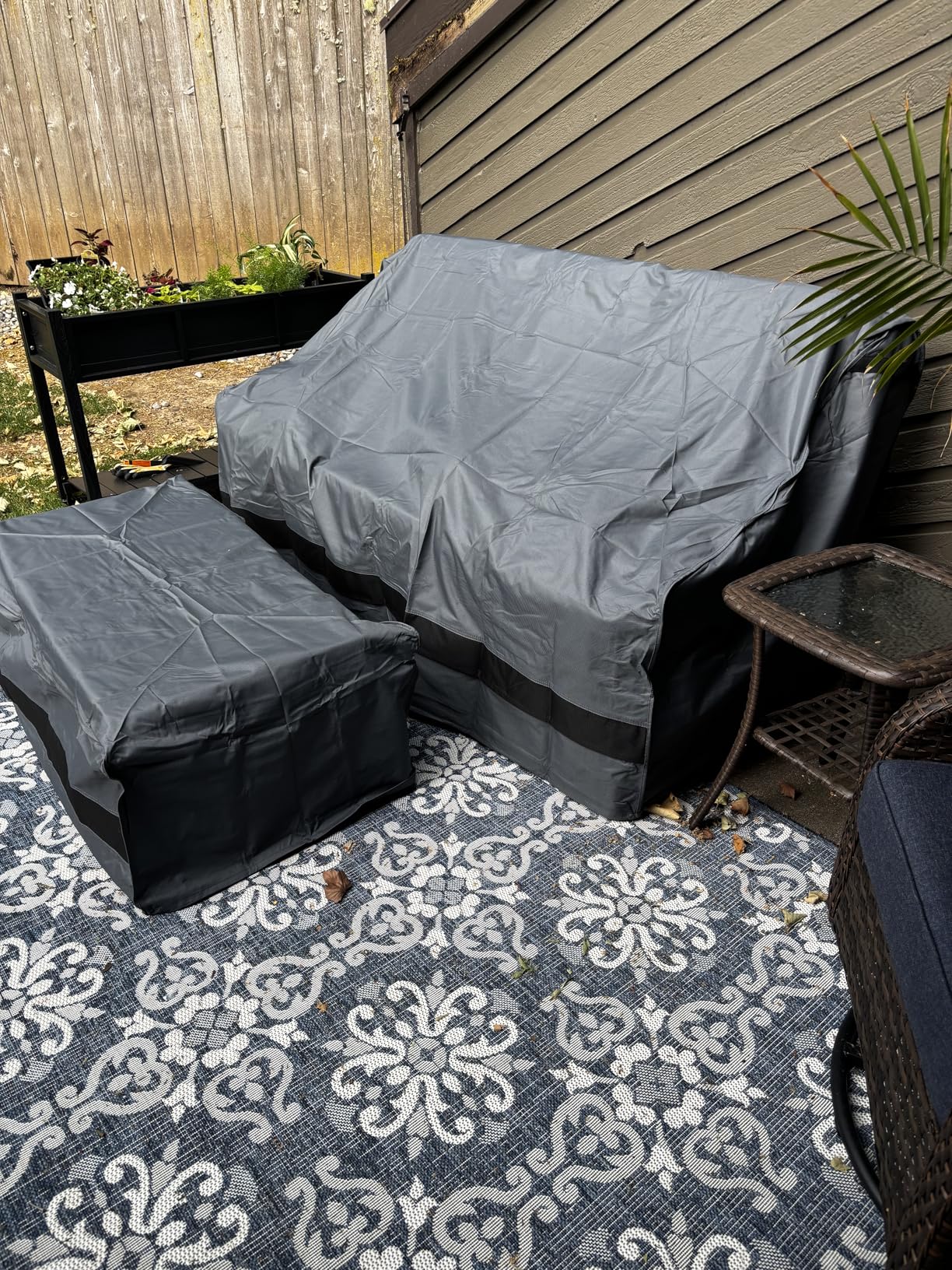 loriano Patio Furniture Cover Set 4 Piece - 600D Heavy Duty Lawn Patio Set Covers (Large) customer photo 2
