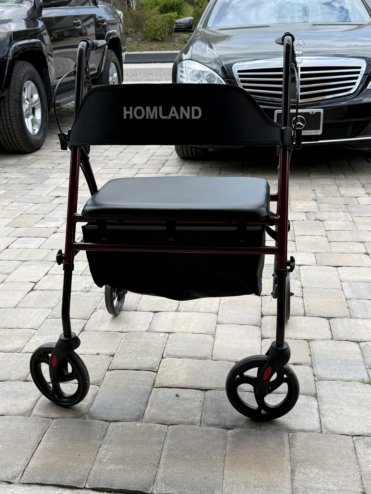 HOMLAND Bariatric Walkers for Seniors, 500lb Heavy Duty Rollator Walker, 19.7