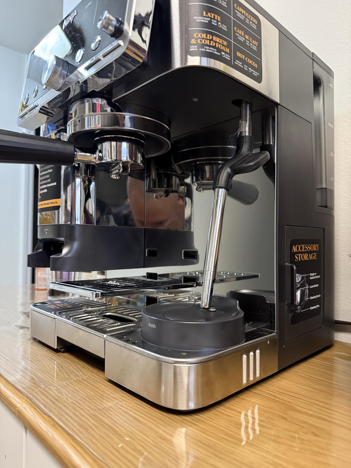 Ninja Luxe Cafe Pro Series, Espresso Machine, Drip Coffee, Cold Brew, Hot Water, Integrated Tamper, Built-in Grinder, Hands-Free Frother, ES701 customer photo 2
