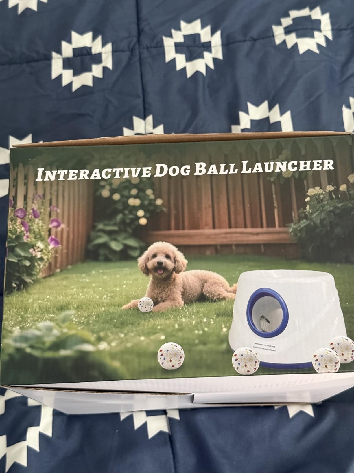 Dog Ball Thrower Launcher, Automatic Ball Launcher for Dogs, 3 Adjustable Distance Settings, Indoor Outdoor Interactive Toy, with 3 2.3-inch Balls, Small/Medium Sized Dog Thrower customer photo 2
