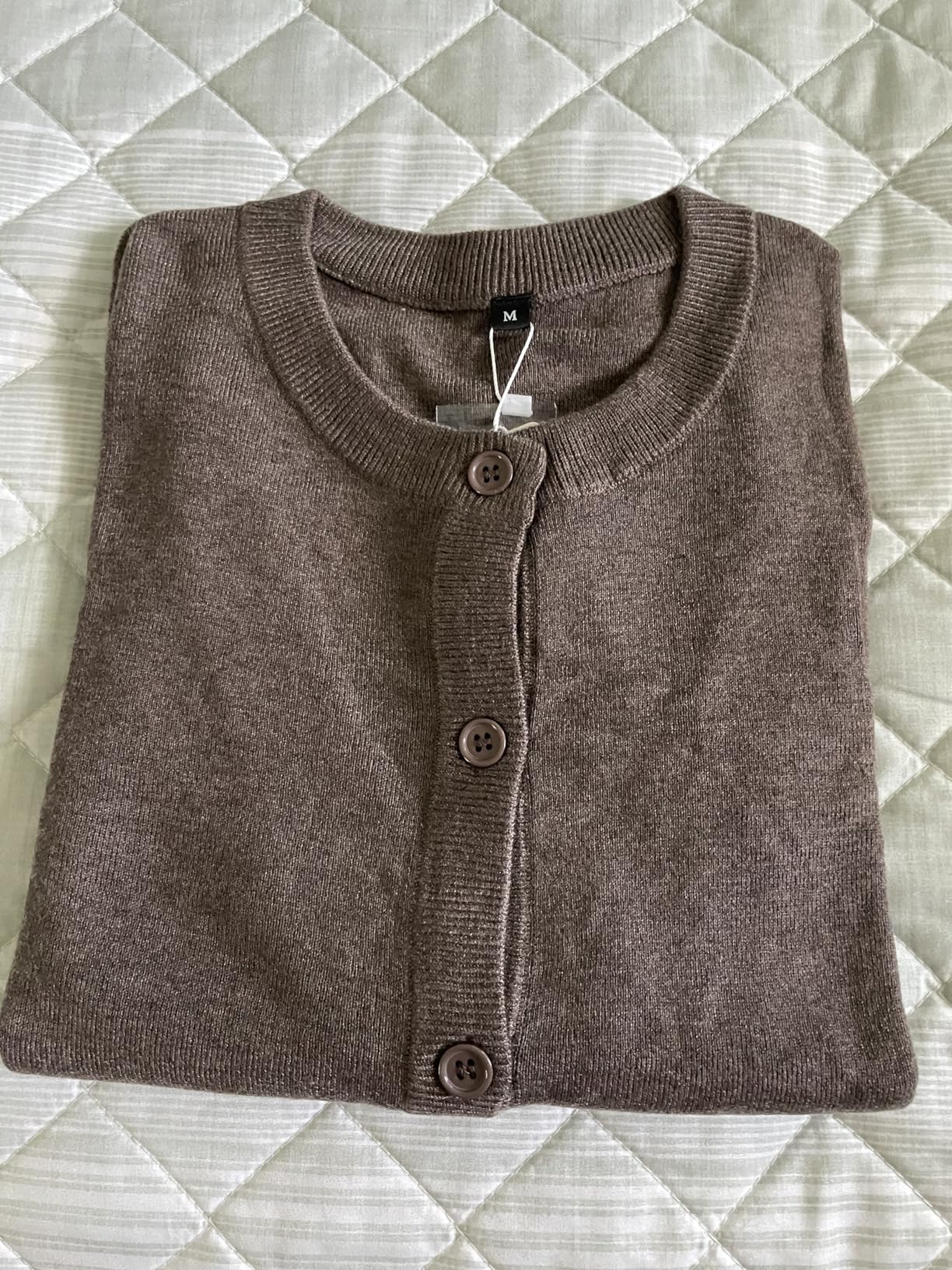 Arach&Cloz Women's Wool Blend Lightweight Business Casual Cardigan Sweaters Tops customer photo 1