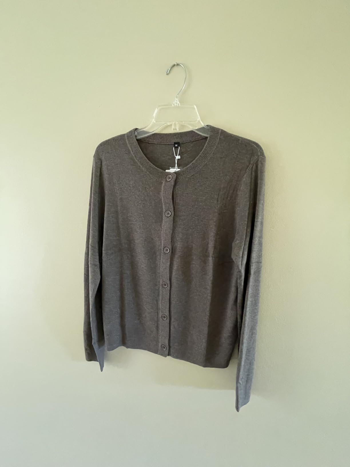 Arach&Cloz Women's Wool Blend Lightweight Business Casual Cardigan Sweaters Tops customer photo 2