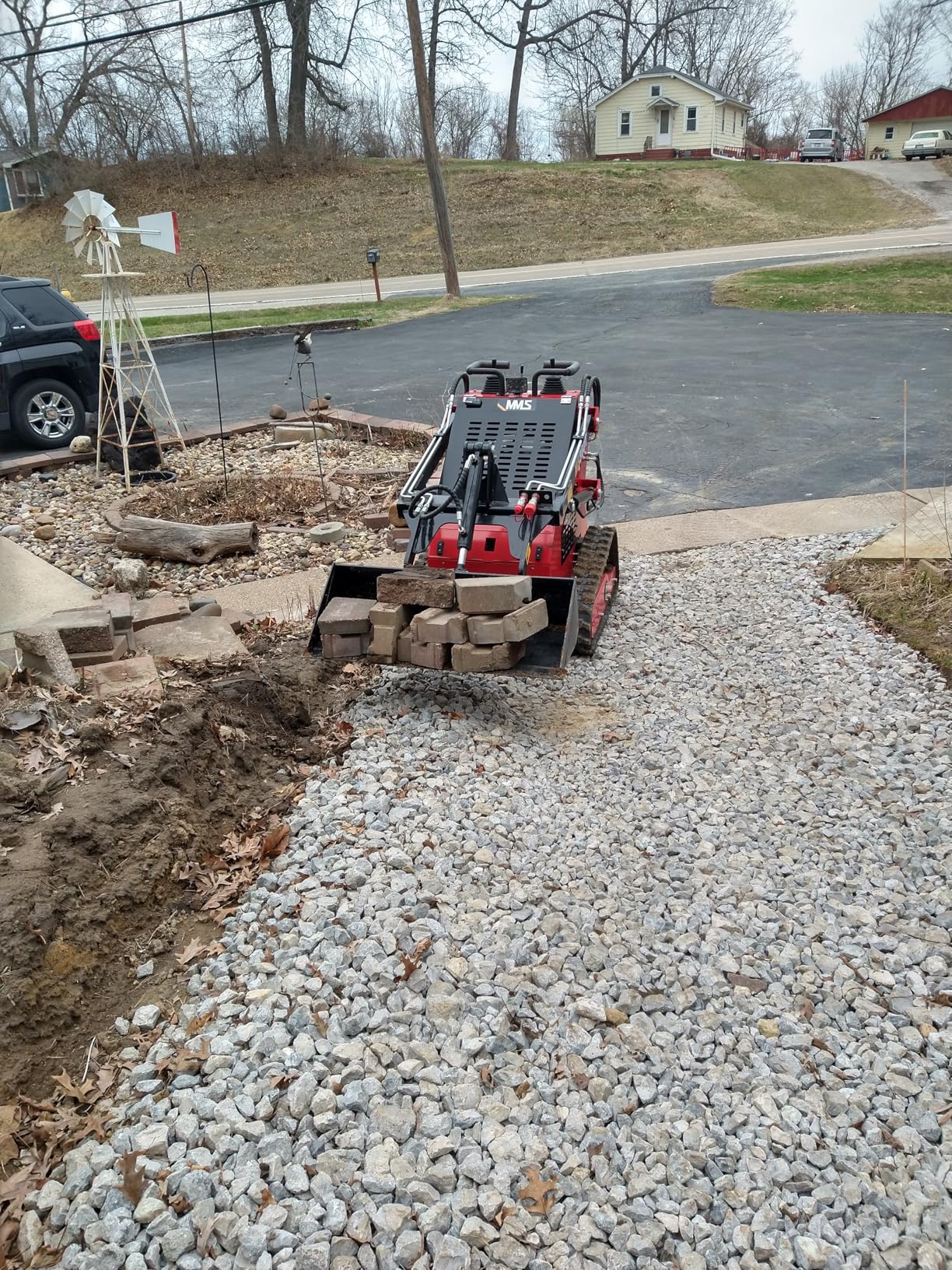 MS360T New Mini Crawler Skid Steer Loader with 13.5HP EPA RATO Gasoline Engine, Compact Stand-On Loader with 42