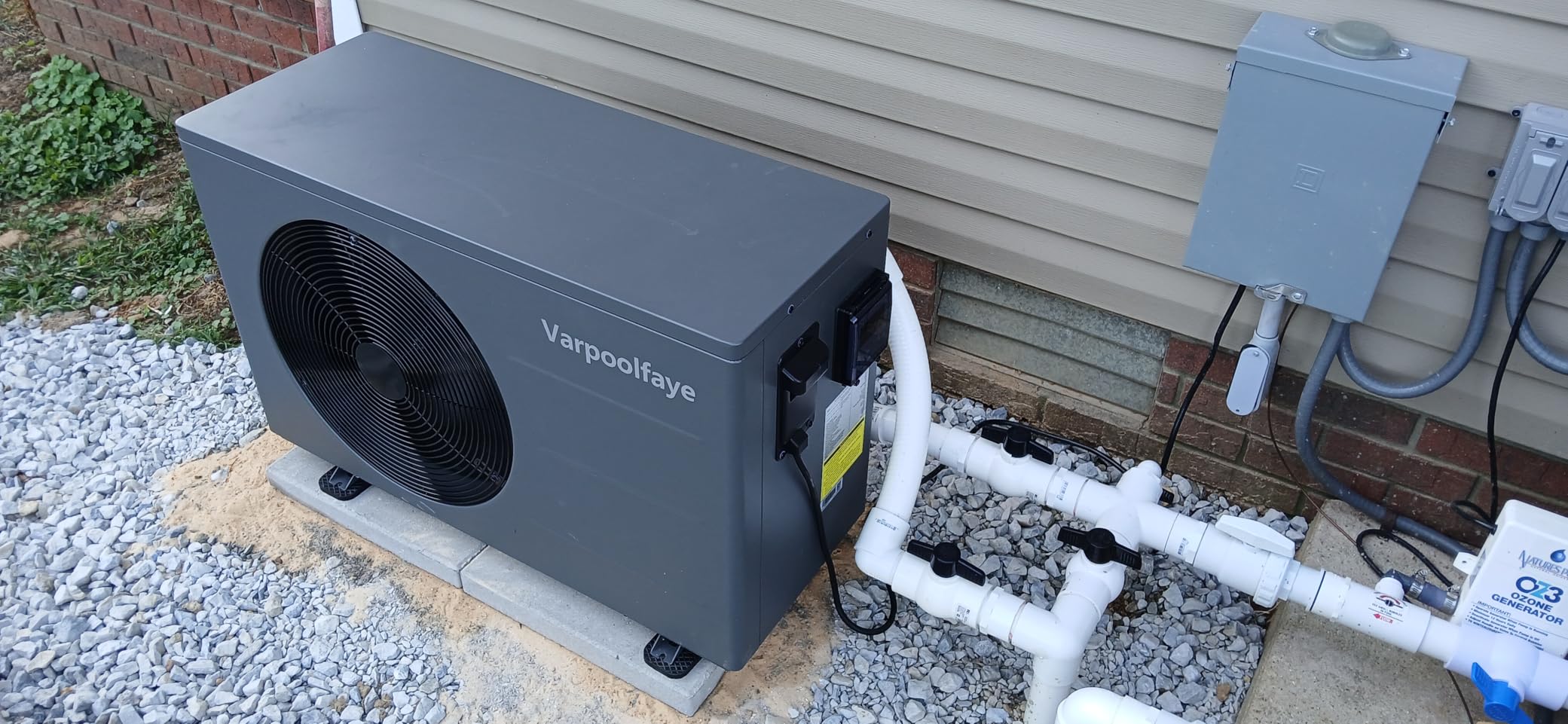40,000 BTU Electric Pool Heater For Inground Pools 12000 Gallon Swimming Pool Heat Pump Above Ground Pool Heater Heating Cooling WiFi Control Schedule 220V customer photo 2