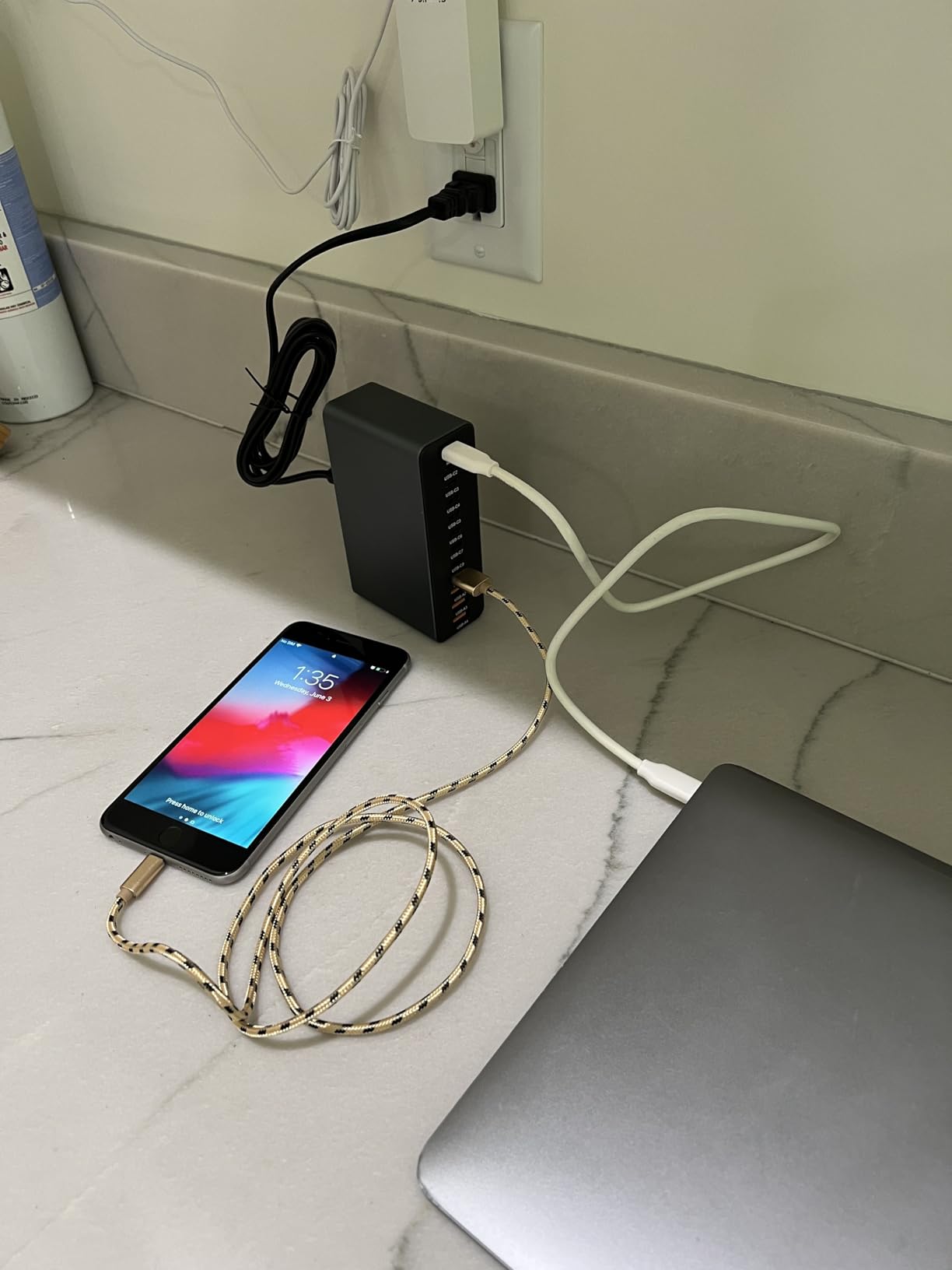 12 Ports Aluminum Alloy 380W Charging Station Fast USB C Charger Block 65W Laptop GaN Charger for MacBook Pro/Air/iPad Pro/iPhone customer photo 2