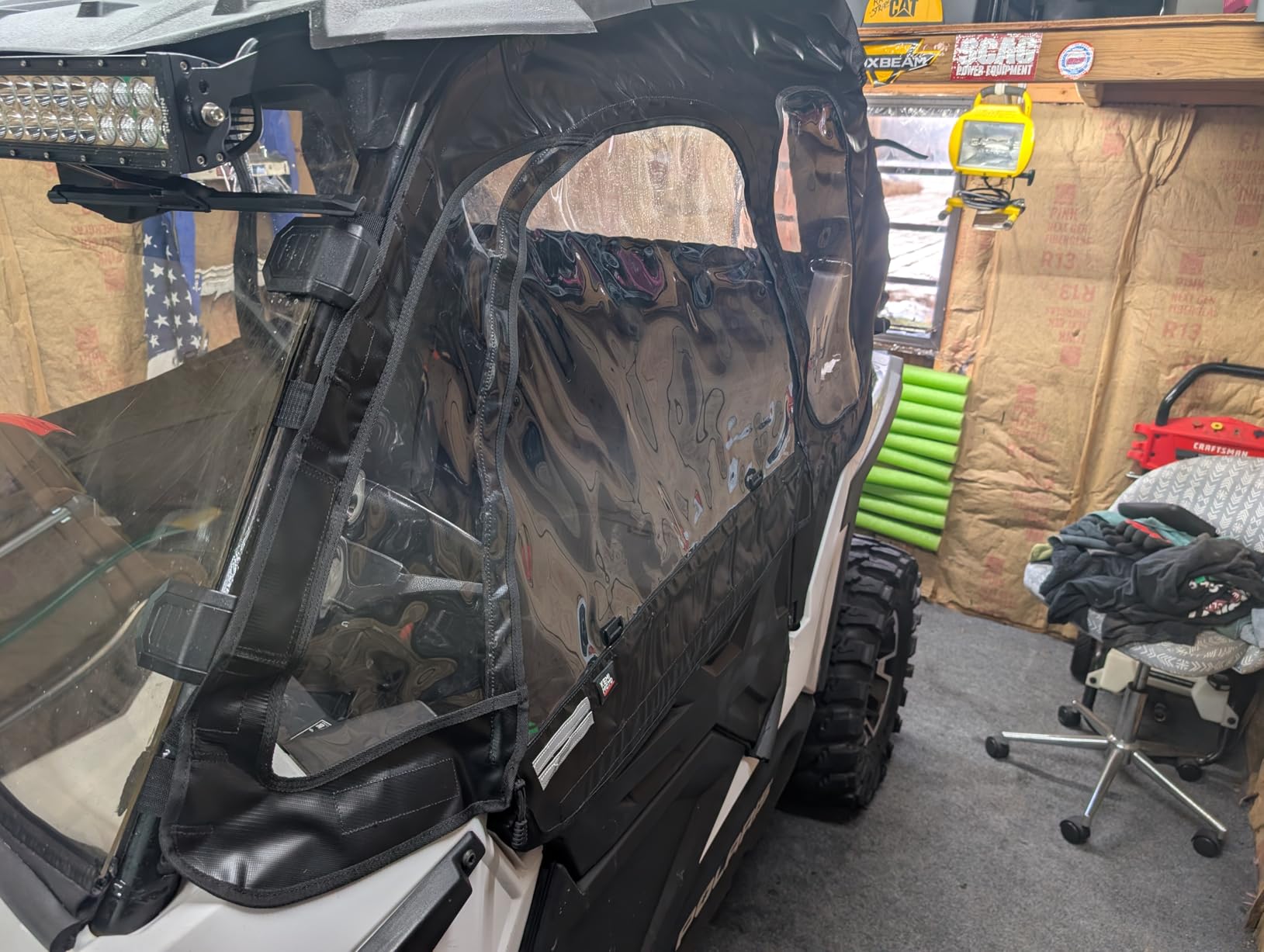 KEMIMOTO Soft Cab Enclosures & 2 UTV Dome Light Compatible with Polaris RZR XP 1000 / XP Turbo 2014-2023, UTV Upper Doors Fit with Side Mirrors YKK Zippers customer photo 2