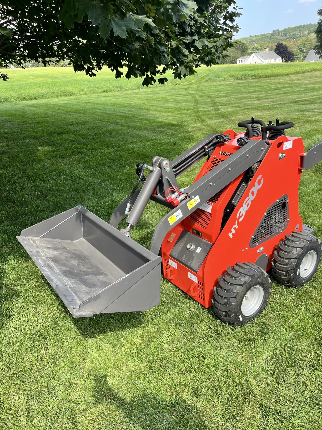 Mini Skid Steer Loader with B&S Gas Engine & Bucket, in-Stock in The US, Stand-On Wheeled customer photo 1
