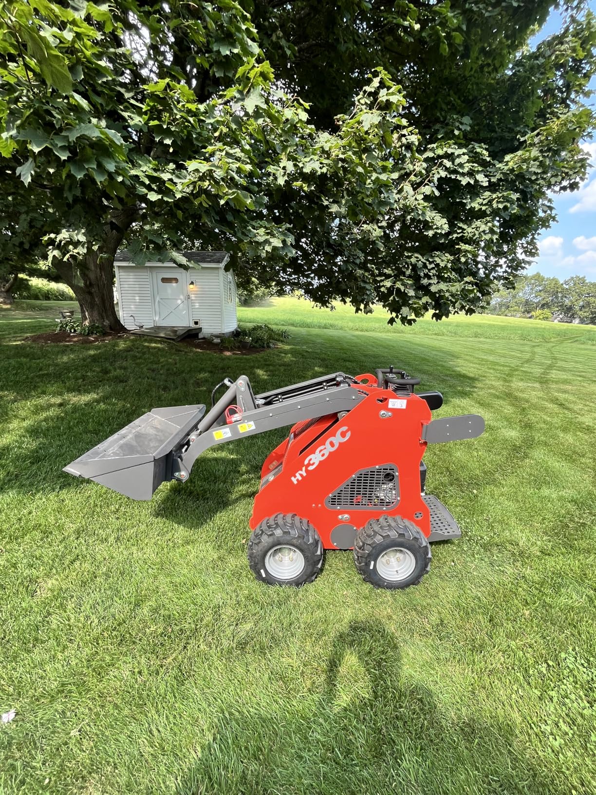 Mini Skid Steer Loader with B&S Gas Engine & Bucket, in-Stock in The US, Stand-On Wheeled customer photo 2