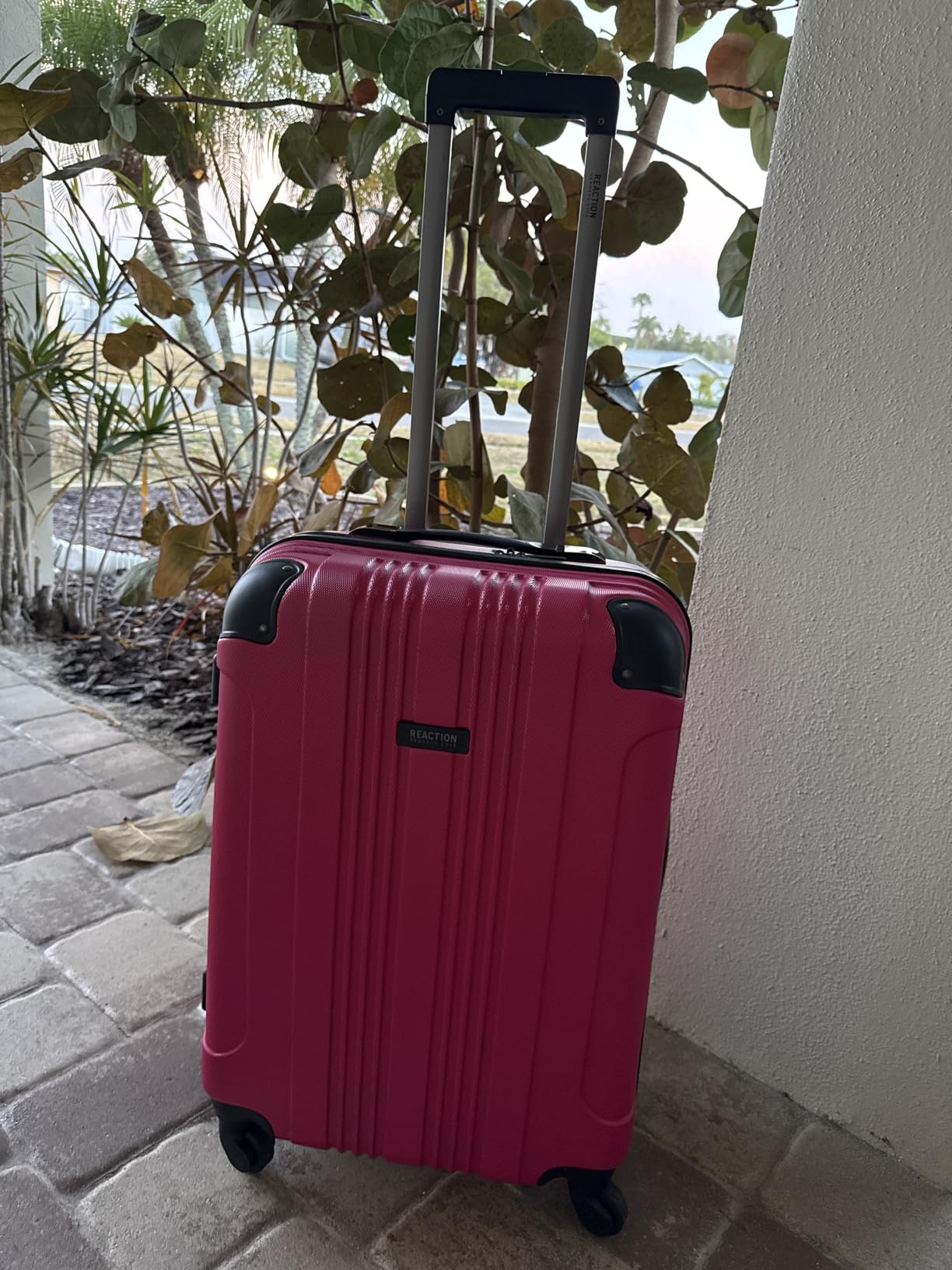 Kenneth Cole REACTION Out of Bounds Lightweight Hardshell 4-Wheel Spinner Luggage, Pale Banana, 20-Inch Carry On customer photo 1