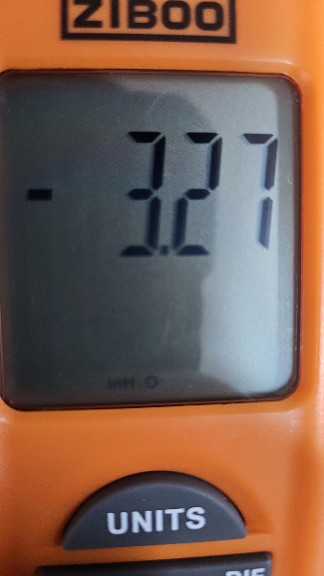 ZIBOO ET1013 Digital Manometer, Air and Gas Pressure Tester, Differential Dual Port Pressure Gauge, Large LCD Display with Backlight,HVAC Gas Pressure Tester customer photo 2