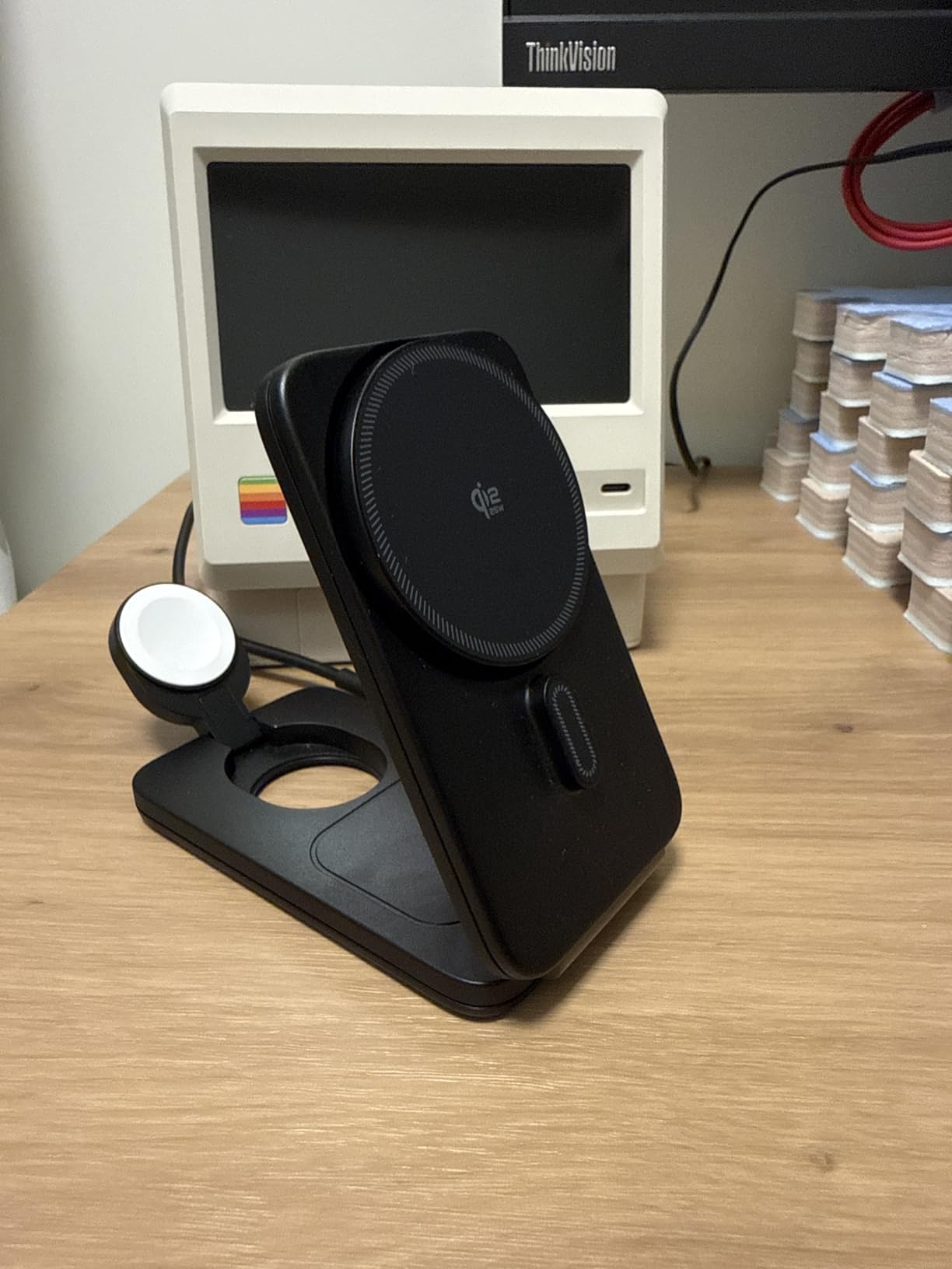 ESR 3 in 1 Charging Station for Apple, Qi2.2 25W MagSafe Charger with CryoBoost, Phone-Cooling Wireless Charging Station Foldable, for iPhone 17/16 with iOS 26(50W Adapter), AirPods, Apple Watch,Black customer photo 1