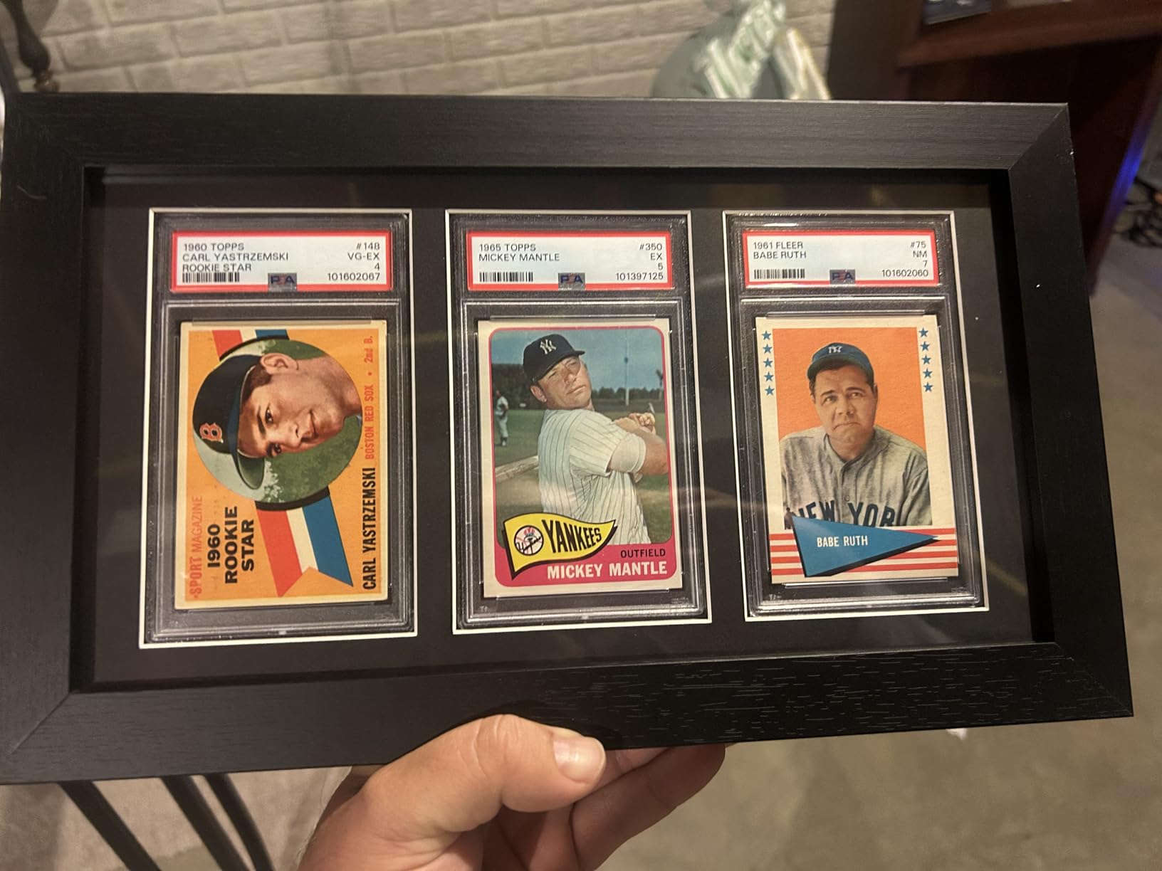 Graded Card Display Frame - Compatible with PSA, CGC, and TAG Slabs - Wall-Mount Trading Card Display Case for Sports Cards, Pokemon, and MTG (10 slabs) customer photo 2