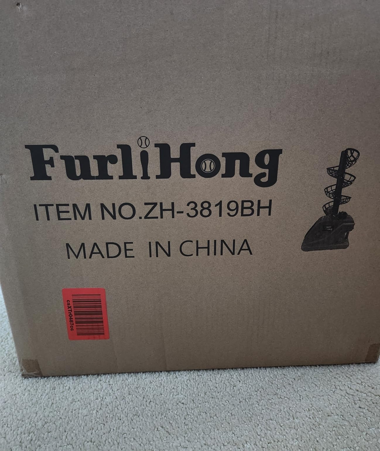 Furlihong 3819BH Portable Tennis Ball Machine - 5 Adjustable Angles, 2 Power Levels, 4 Serve Intervals, Up to 30 MPH, for All Skill Levels customer photo 1