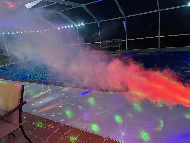 1200W Fog Machine, Smoke Machine Fog with Disco Ball Lights, 6000CFM with 13-Color LED Effects, Wired And Wireless Remote Controls, Ideal for Indoor, Outdoor, Wedding, Parties, and Halloween customer photo 2