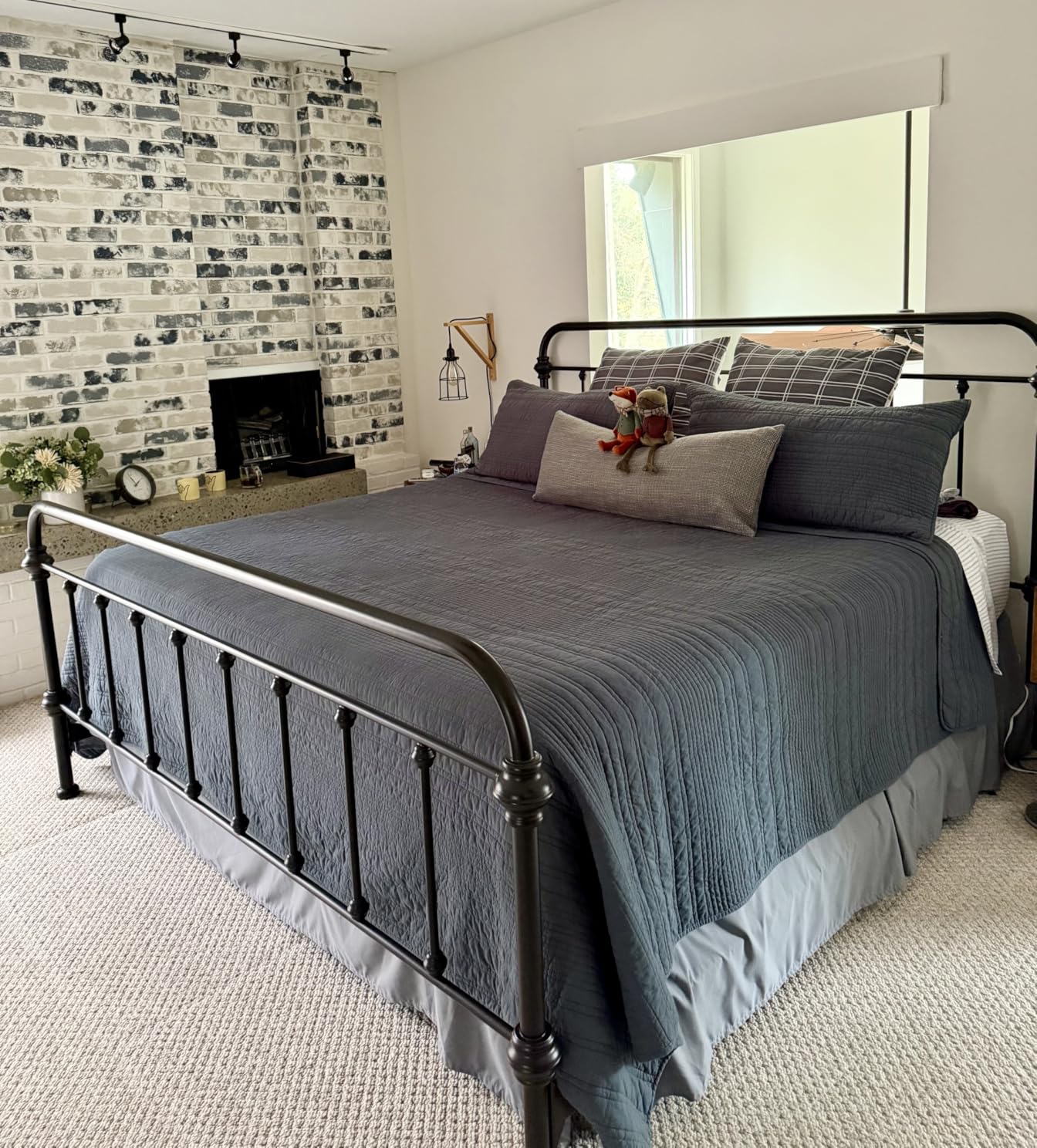 EVERGRACEHOME 100% Cotton Modern Lines Quilt Set Queen Size, Pre-Washed Soft Striped Coverlet Bedspread, 3 Piece Lightweight Bedding Set for All Season, with 2 Pillow Shams, Stone Taupe customer photo 2