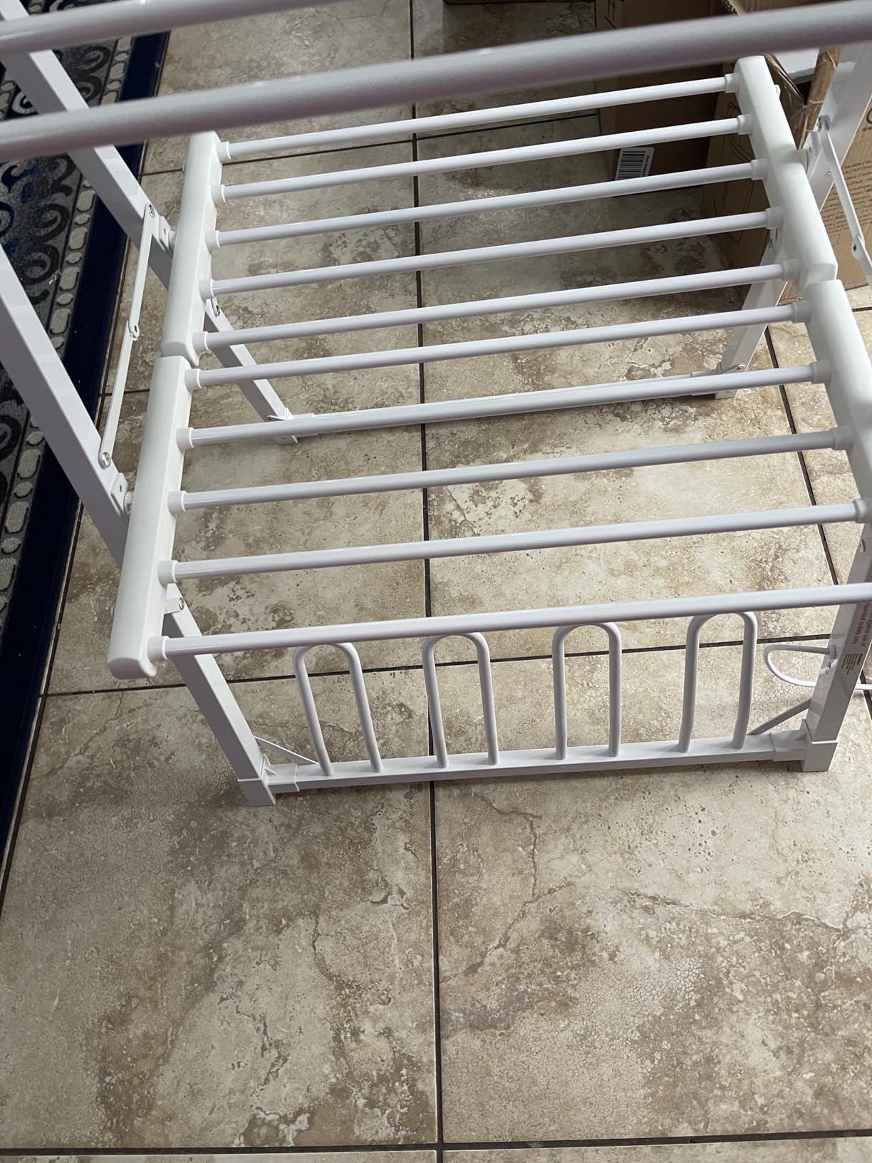 Electric Heating Clothes Drying Rack,Foldable Clothes Drying Rack,Suitable for Drying Clothes, Shoes and Socks.Plug & Play,Space Gray,Aluminum Alloy,One-Click Switch(39.37×52.56×25.98in) customer photo 1