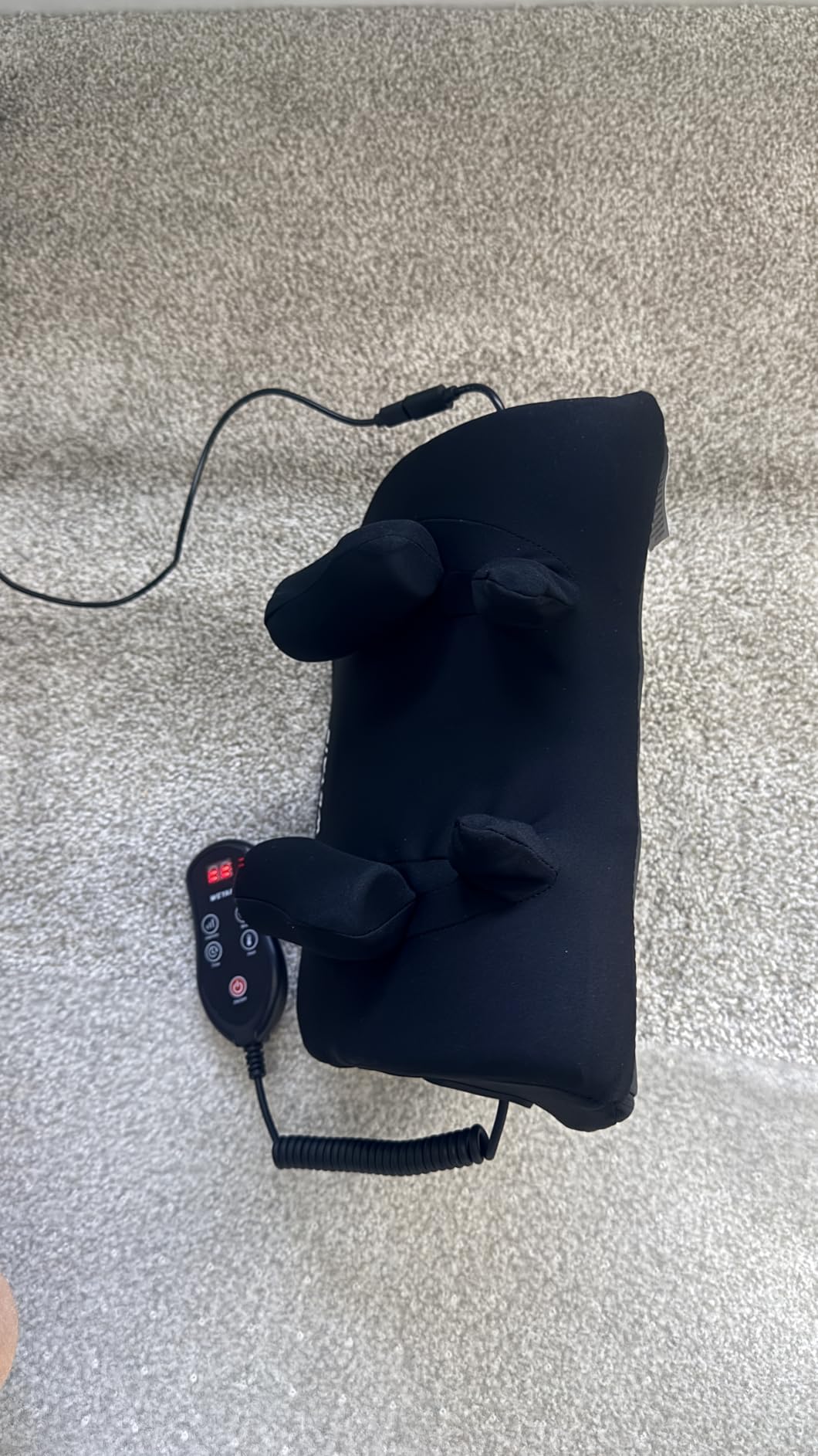 Neck Massager Pillow, Neck and Shoulder Relaxer with Heat, 3 Modes and Strengths, Neck Massager for Pain Relief Deep Tissue, Remote Control, Gifts for Mom Dad Friends, Black01 customer photo 1