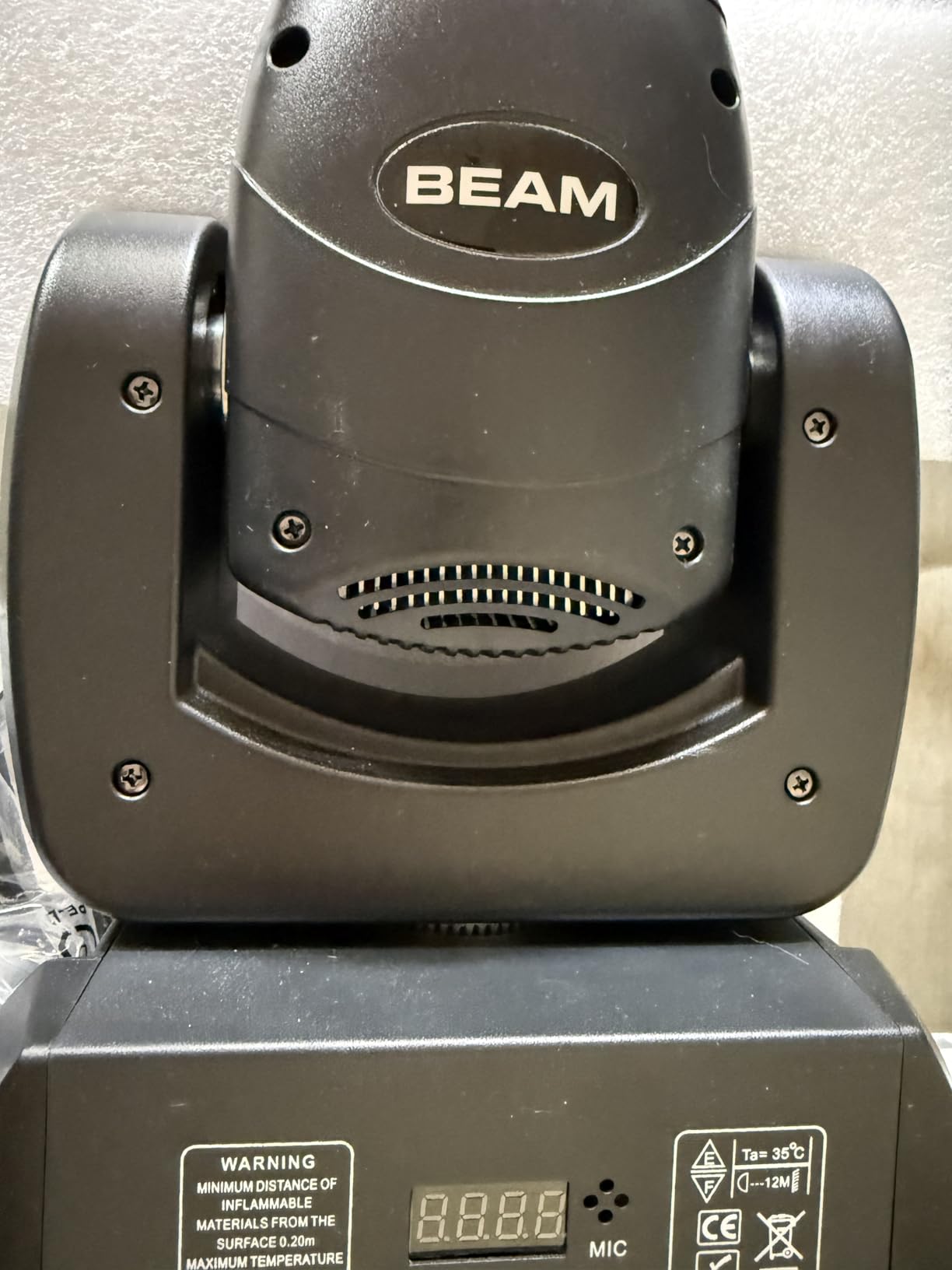 MINGJIE 120W Moving Head DJ Lights, 18-Facet Prism Stage Lighting with 8 Gobos & 8 Colors, DMX512 Sound Activated LED Beam Spot for Wedding, Bar, Party, KTV, Stage Show (1 Pack) customer photo 1