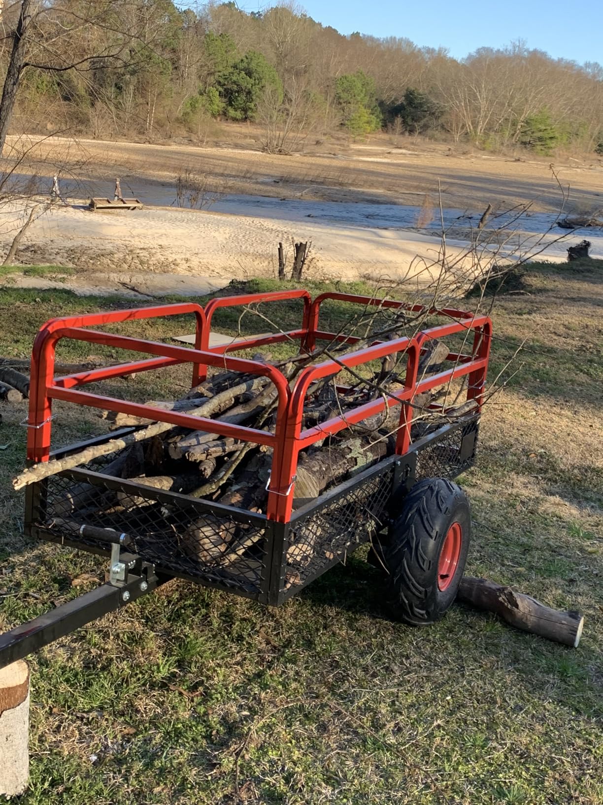 GarveeLife ATV UTV Trailer Tow Behind Dump Cart, 1600 lbs 22 Cubic Feet Heavy Duty Yard Garden Trailer Pull Behind with Removable Sides & All Terrain Tires customer photo 2