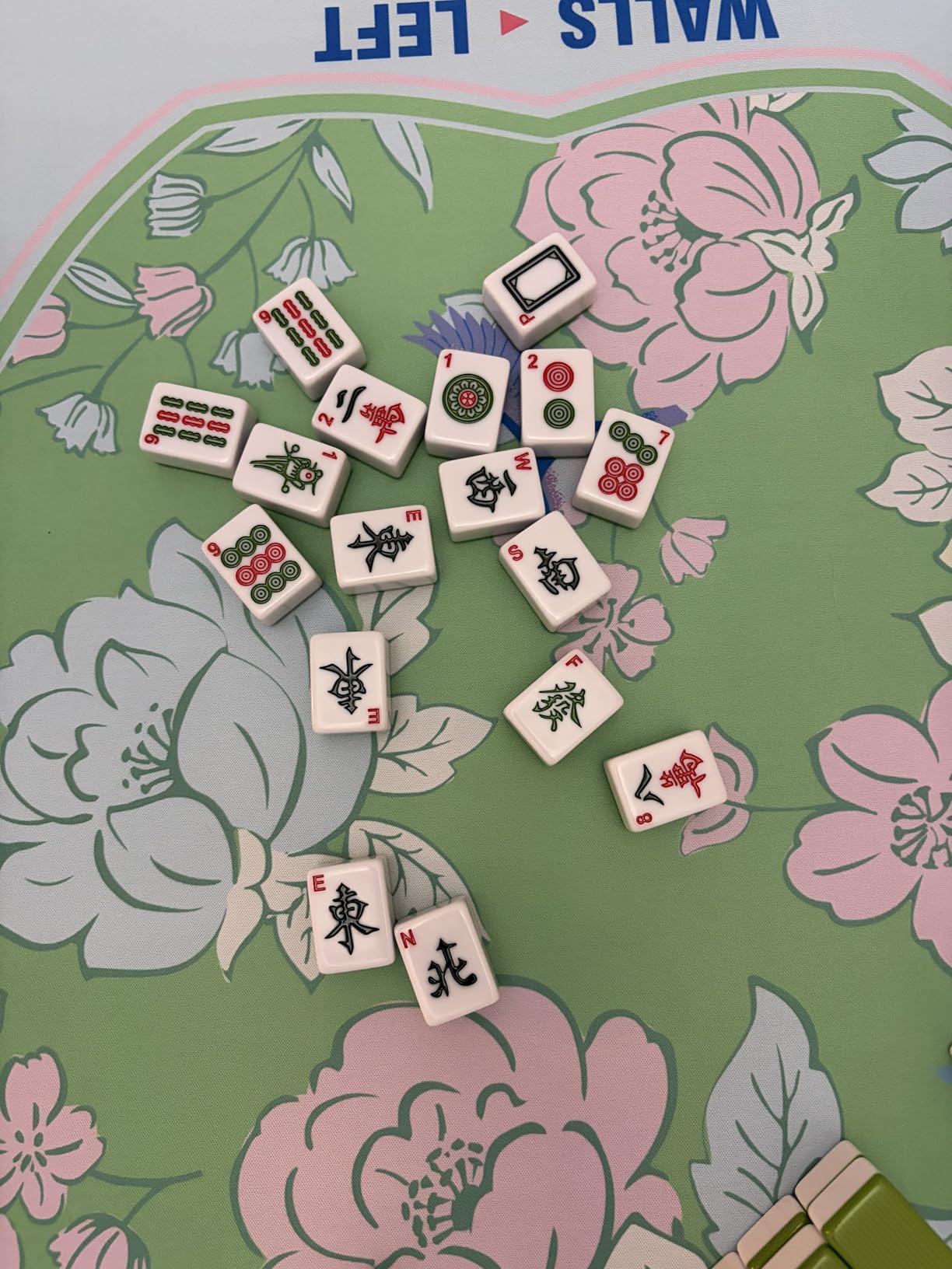 Yellow Mountain Imports Travel Size American Mahjong Set Celadon with Teal Green Case, Acrylic Racks, Dice, Wind Indicator & Instructions | Portable Mah Jongg for Chinese & American Play customer photo 2