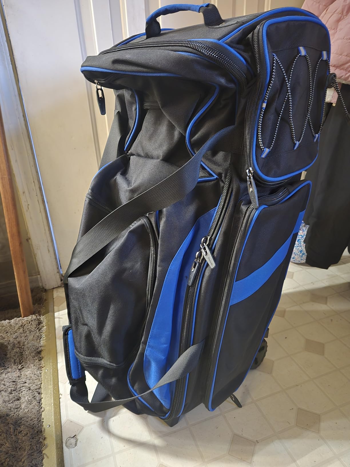 4 Ball Bowling Bag with Wheels, 3 Ball Bowling Bags Roller with 1 Ball Add On Bag, Multi-Pockets & Shoe Compartment (Fits Up to Size 16) customer photo 2