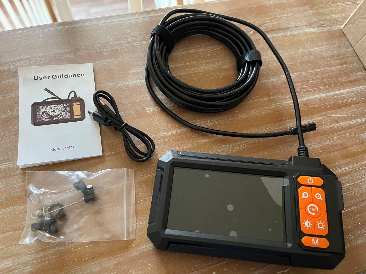 Sewer Camera 100FT/30M Pipe Inspection Borescope Endoscope Camera with Light 6 LEDs 5