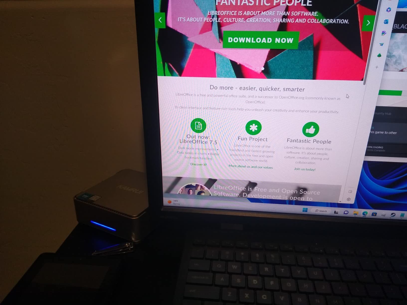 Kamrui Hyper H2 Mini PC Intel Core 14450HX (Beats i7-1195G7/12700H), 16GB RAM 512GB PCIe4.0 SSD, Triple 4K, HDMI, DP, USB-C, Ethernet, Mini Desktop Computer for Office, Business customer photo 1