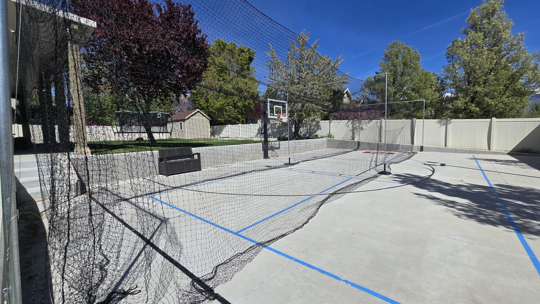 VEVOR Baseball Batting Cage, Professional Softball Baseball Batting Hitting Training Net, Heavy Duty Enclosed PE Practice Portable Pitching Cage Net with Door & Carry Bag, for Backyard, Field, Indoor & Outdoor customer photo 2