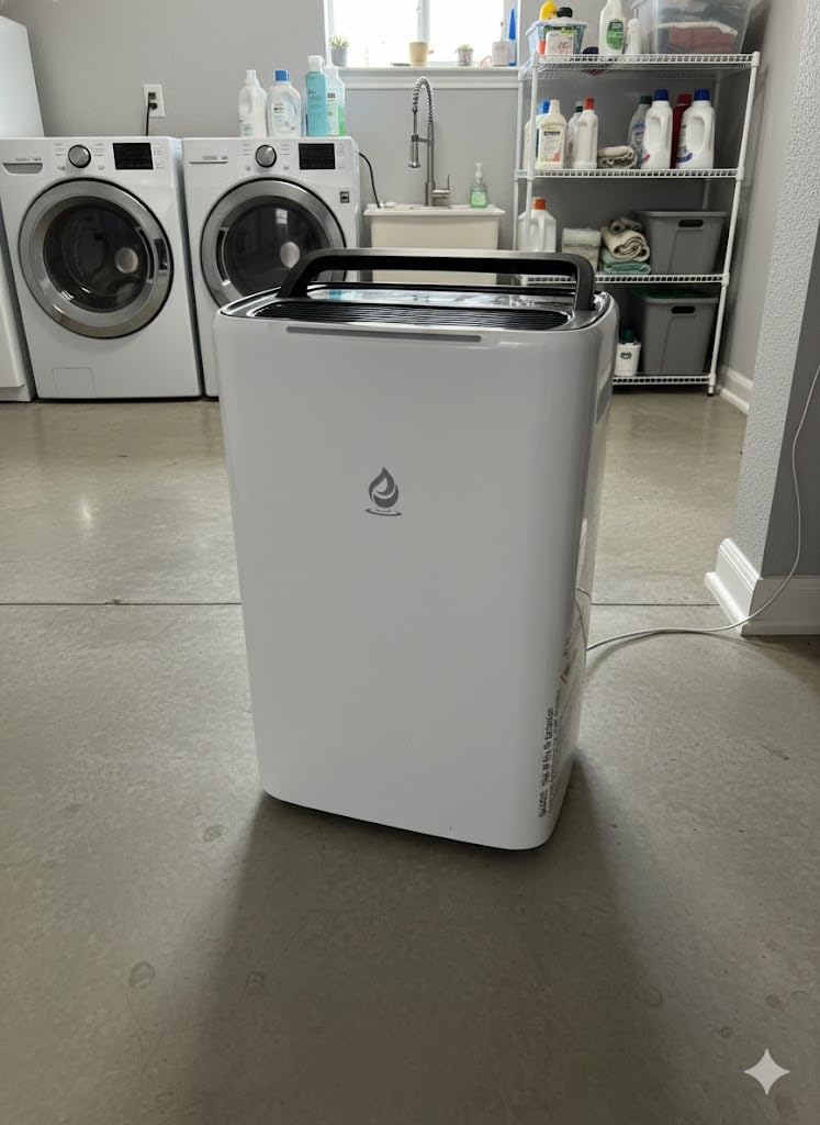 PLUSCENT 32 Pint Dehumidifier for Basement, 2500 sq.ft Dehumidifiers for Home with Drain Hose, 3 Modes, Auto Defrost, 24H Timer, Quiet Smart Humidity Control for Large Room, Bedroom, Bathroom, RV customer photo 2