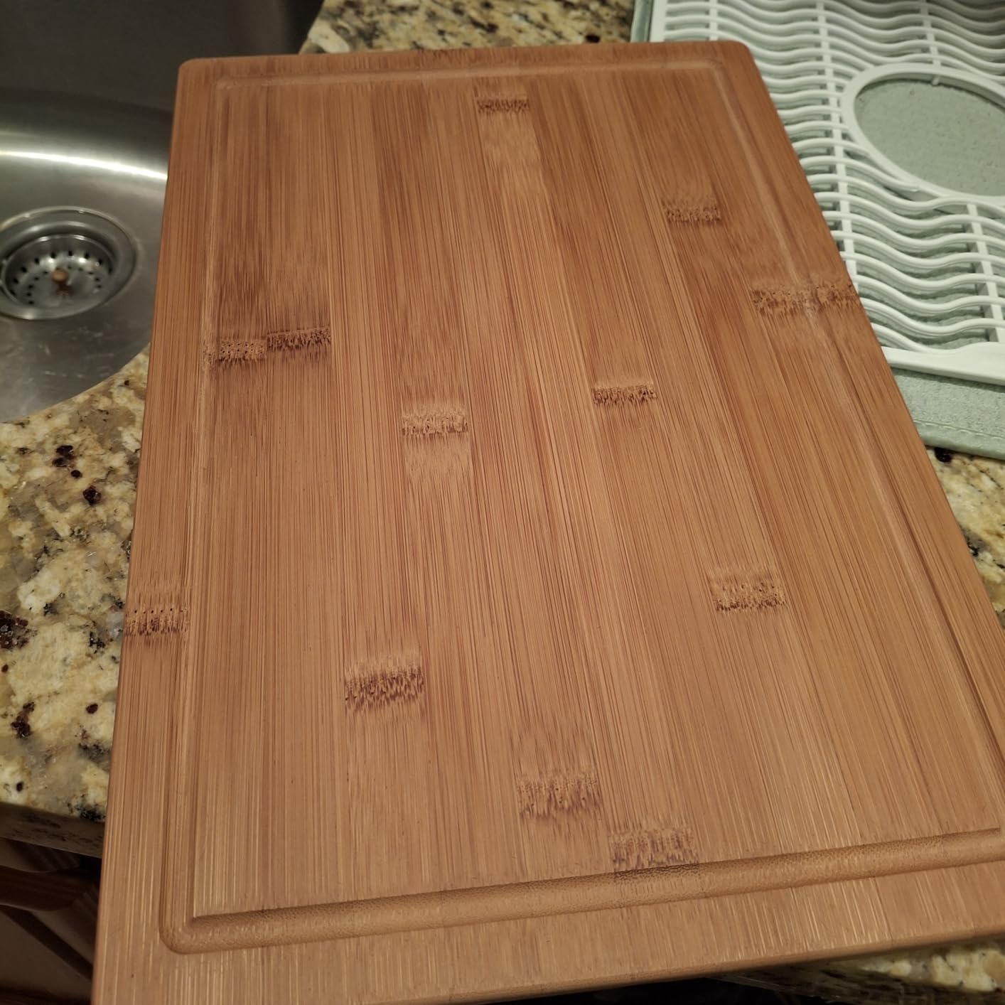 3-Piece Set Bamboo Cutting Board for Kitchen - Crack-Resistant Wood Chopping Boards with Deep Juice Grooves, Pre-Oiled Butcher Block for Meat, Vegetables & Cheese, Carbonized customer photo 2