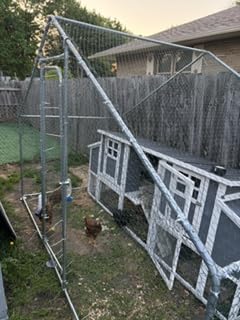 Large Metal Chicken Coop Run with Roosting Perch, 10'x 5'x 6.4',Outdoor Walk-in Chicken Duck Cage Fence Enclosure Hen House with Waterproof and UV-Resistant Cover for Yard customer photo 1