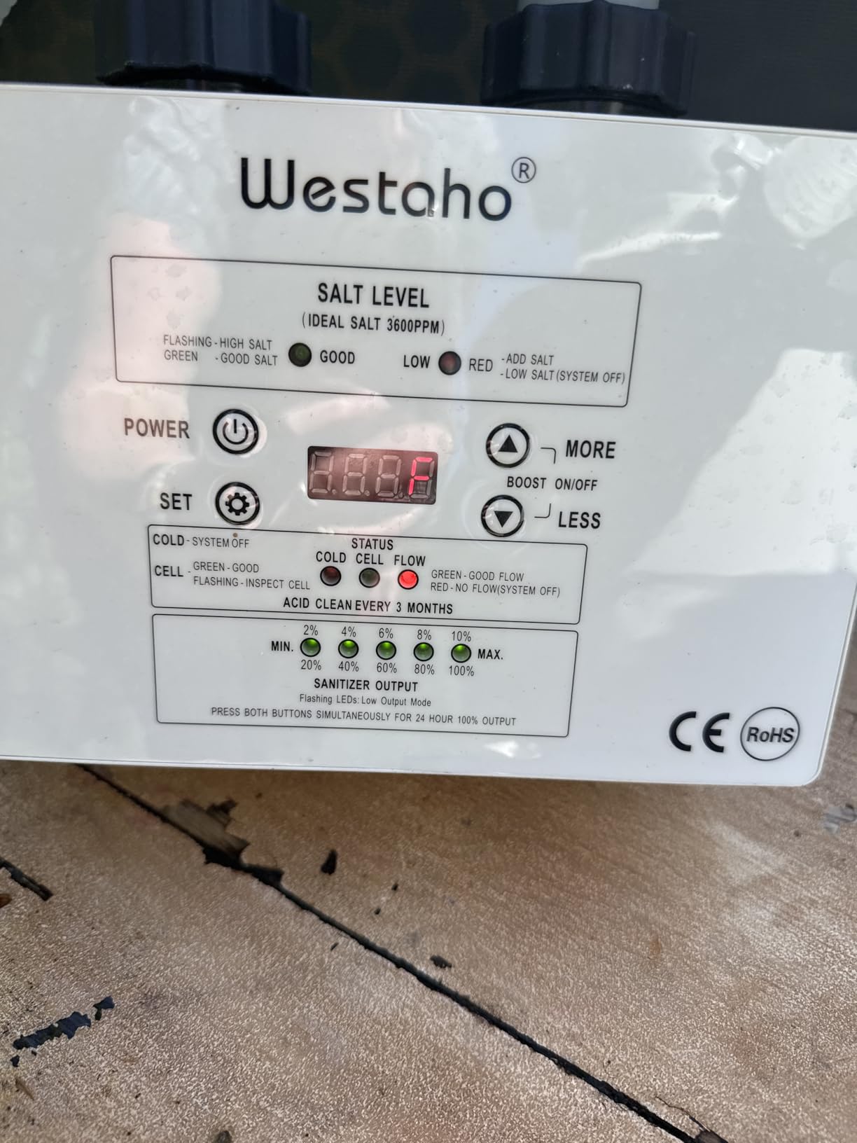 Salt Chlorine Generator, Westaho Salt Water Pool Chlorinator System with USA-Made Titanium Cells, for Above Ground Pools up to 7,000 Gallons, Compatible with Intex Pools customer photo 2