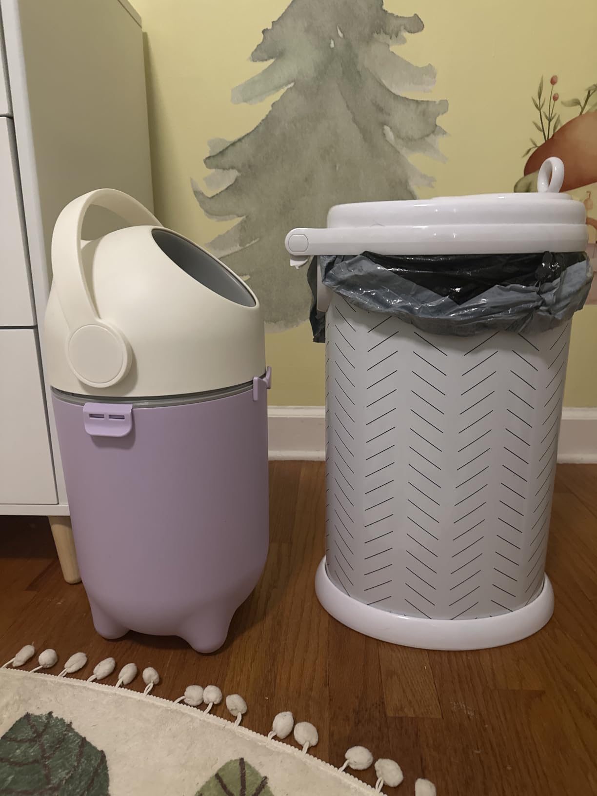 iTouchless Odor-Locking Diaper Pail - 2026 Award-Winning Ag+ Silver Ion Nursery Bin - Fits Any Bag, No Refills Needed - Includes 20 Leak-Proof Bags (Hold 300 Diapers) - Boho White Baby Registry Gift customer photo 2